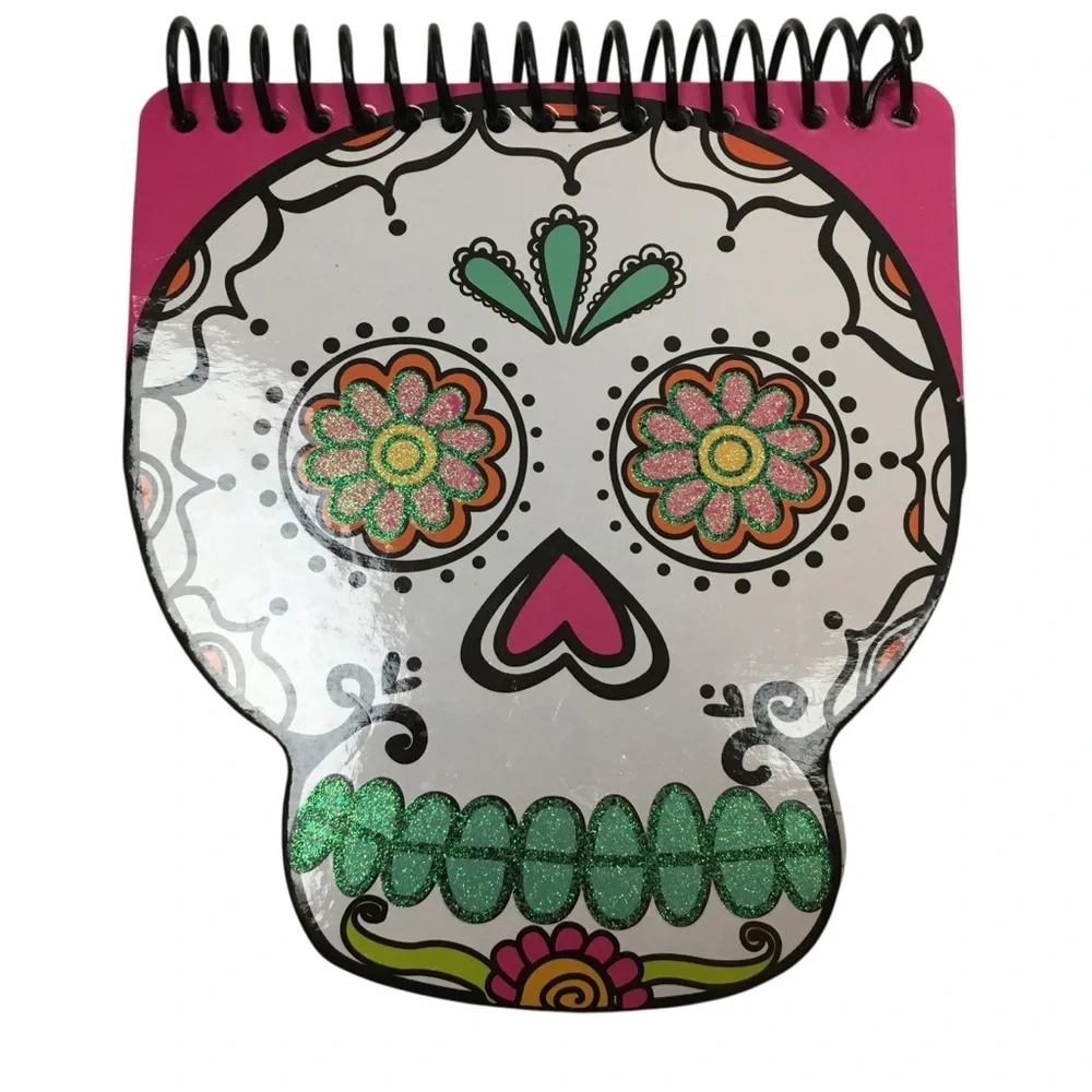 Target Dollar Spot Halloween Sugar Skull Planner Kit Notepad List Pad Black Cat